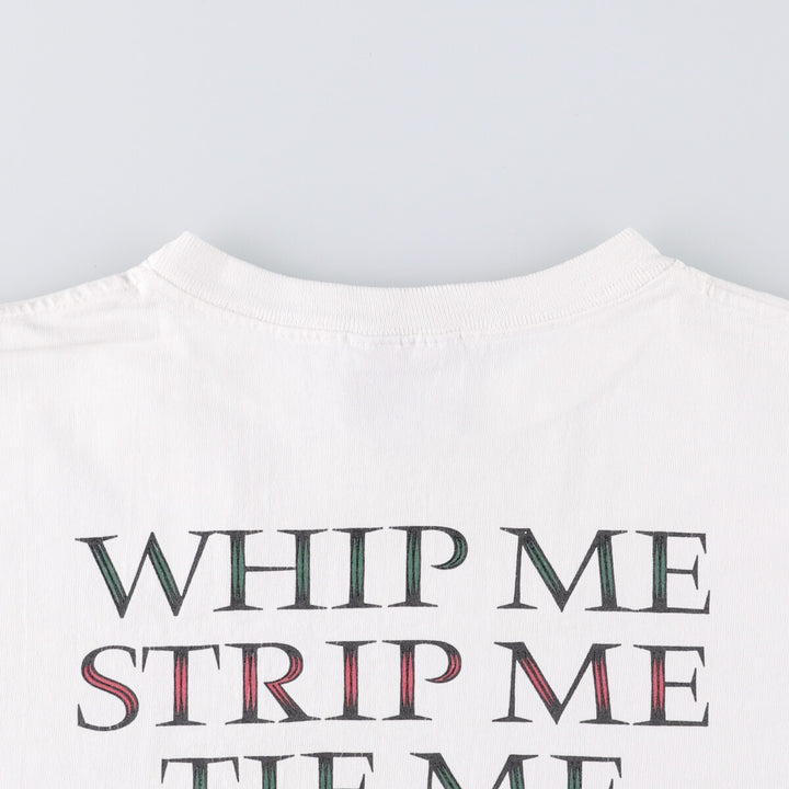 90'S Aussie T company message print T-shirt made in USA, men's size L, vintage cotton white type Vintage Second Hand