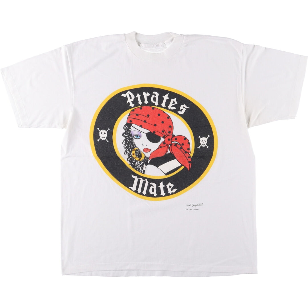 80'S Carol Joseph Art T-shirt, Men's, Size L, Vintage unknown white type Vintage Second Hand