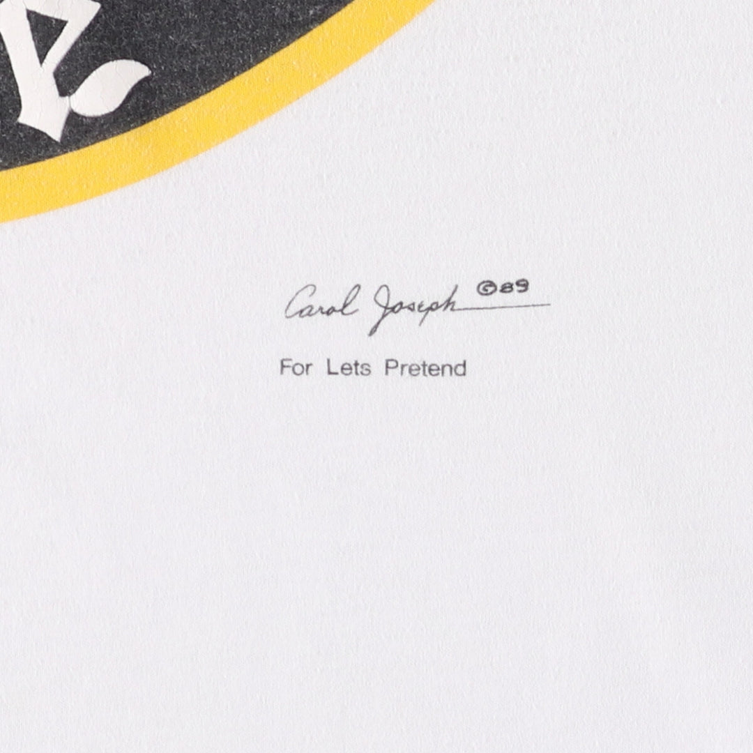 80'S Carol Joseph Art T-shirt, Men's, Size L, Vintage unknown white type Vintage Second Hand