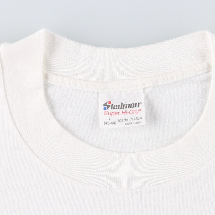 90'S TEDMAN Floral Print T-Shirt Made in USA Men's L Size Vintage cotton white type Vintage Second Hand
