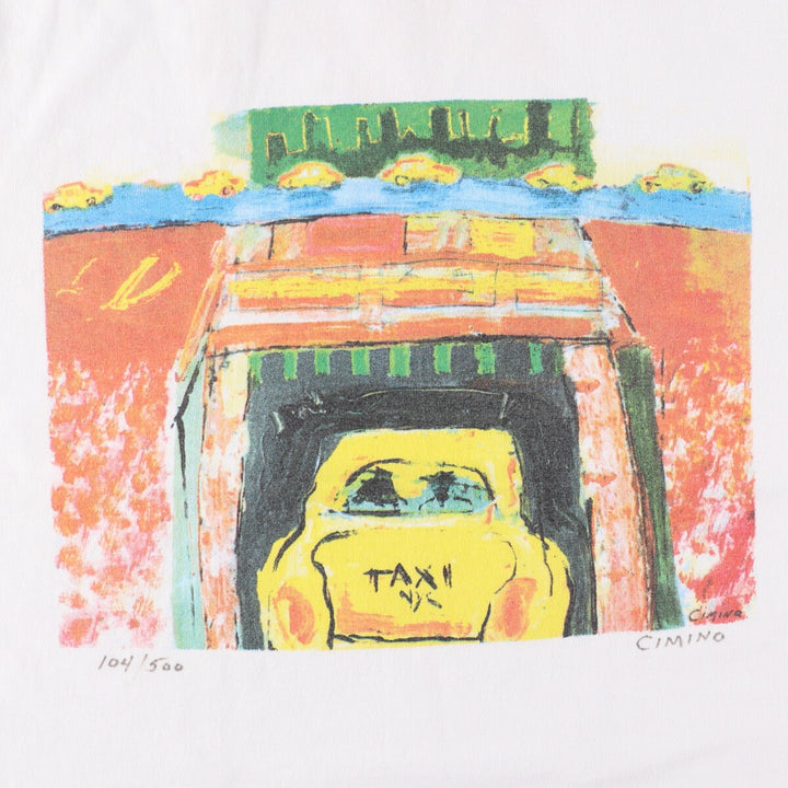 Gildan Art T-shirt, Men's M size cotton white type Vintage Second Hand