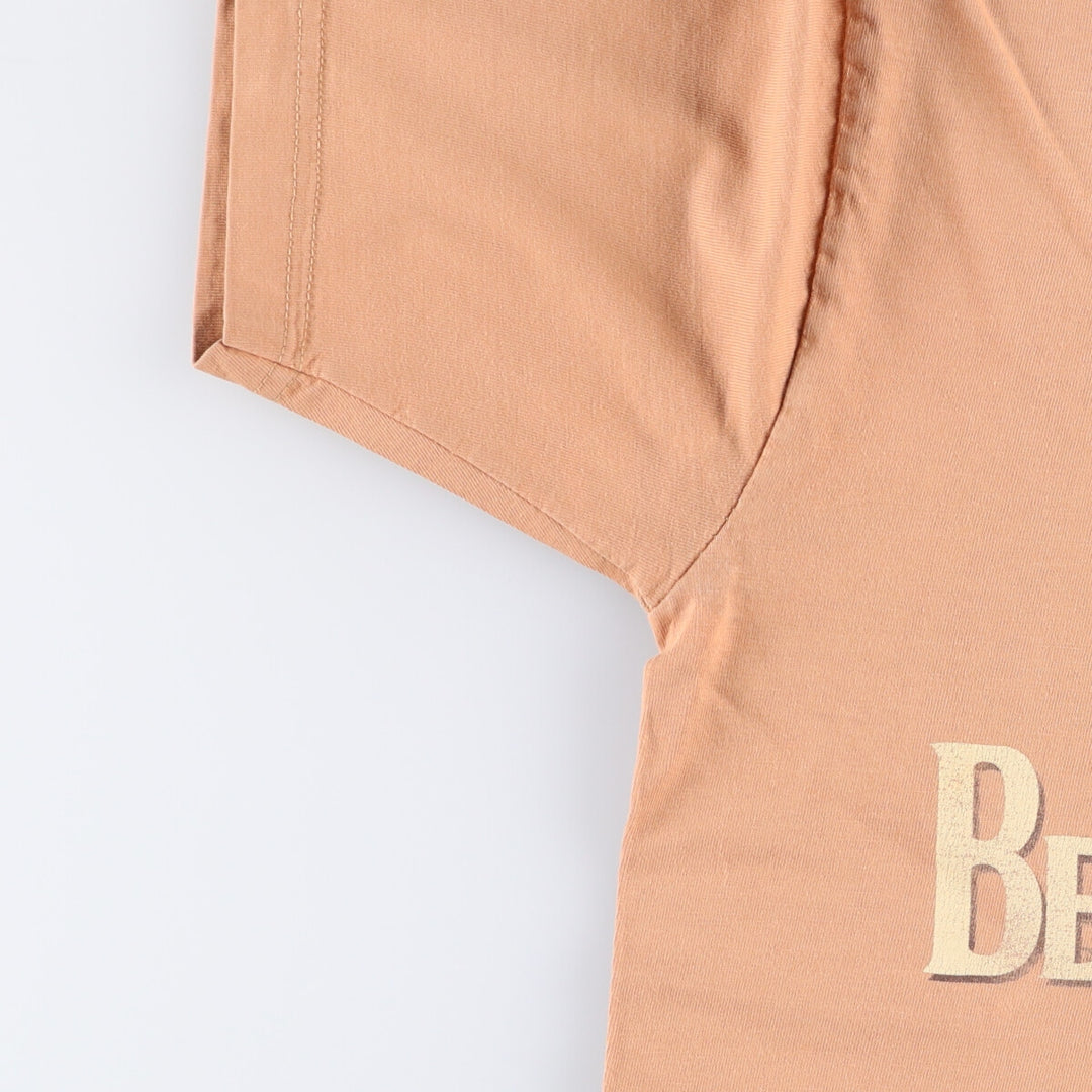 Cygnus THE BEATLES Band T-shirt Band Tee Men's M size cotton brown type Vintage Second Hand