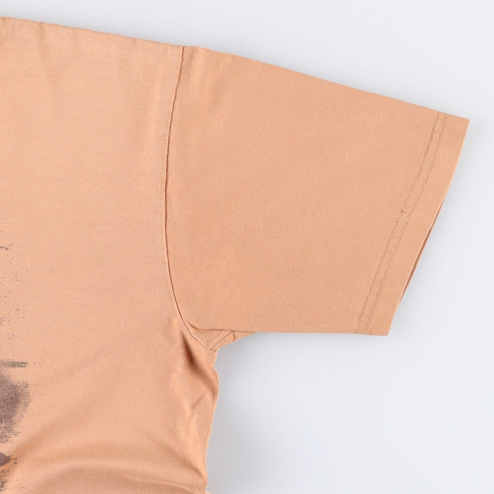 Cygnus THE BEATLES Band T-shirt Band Tee Men's M size cotton brown type Vintage Second Hand