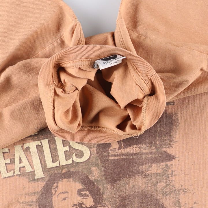 Cygnus THE BEATLES Band T-shirt Band Tee Men's M size cotton brown type Vintage Second Hand
