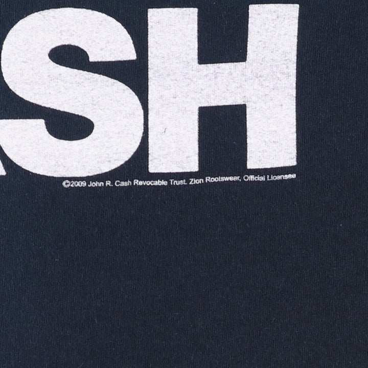 Gildan Johnny Cash Band T-shirt, Men's L size cotton black type Vintage Second Hand