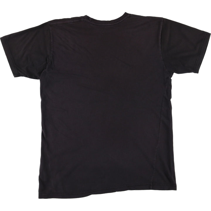 GUNS N' ROSES Skull Pattern Band T-shirt, Men's M size cotton black type Vintage Second Hand