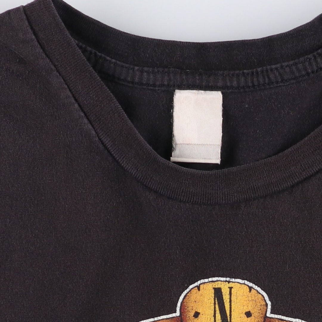 GUNS N' ROSES Skull Pattern Band T-shirt, Men's M size cotton black type Vintage Second Hand