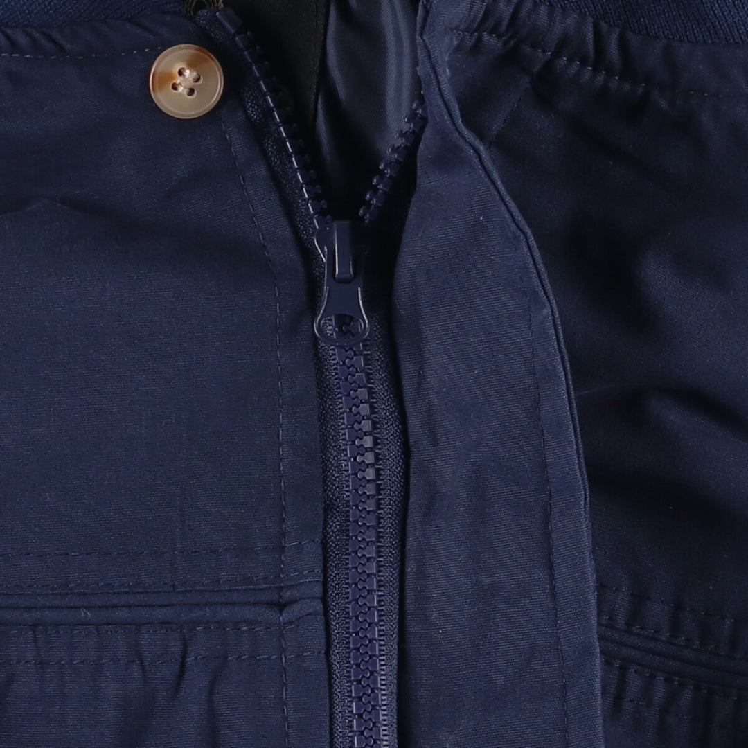 90s~00'S HABAND Derby Jacket Cup Shoulder Jacket Men's XL polyester navy blue type Vintage Second Hand