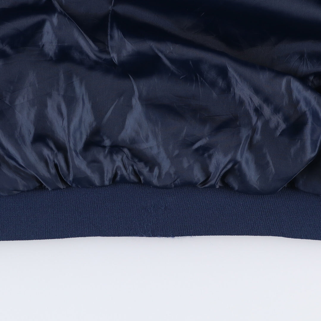 90s~00'S HABAND Derby Jacket Cup Shoulder Jacket Men's XL polyester navy blue type Vintage Second Hand