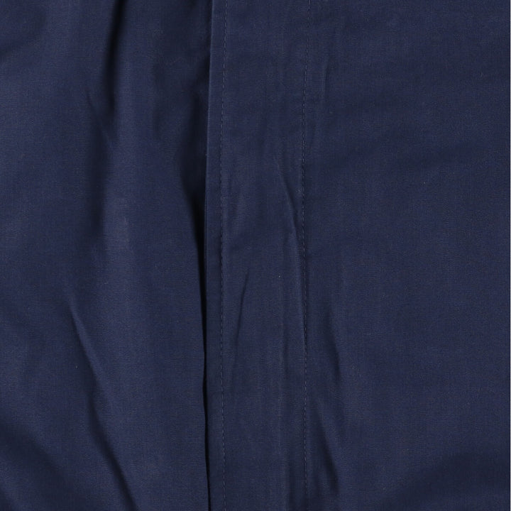 90s~00'S HABAND Derby Jacket Cup Shoulder Jacket Men's XL polyester navy blue type Vintage Second Hand