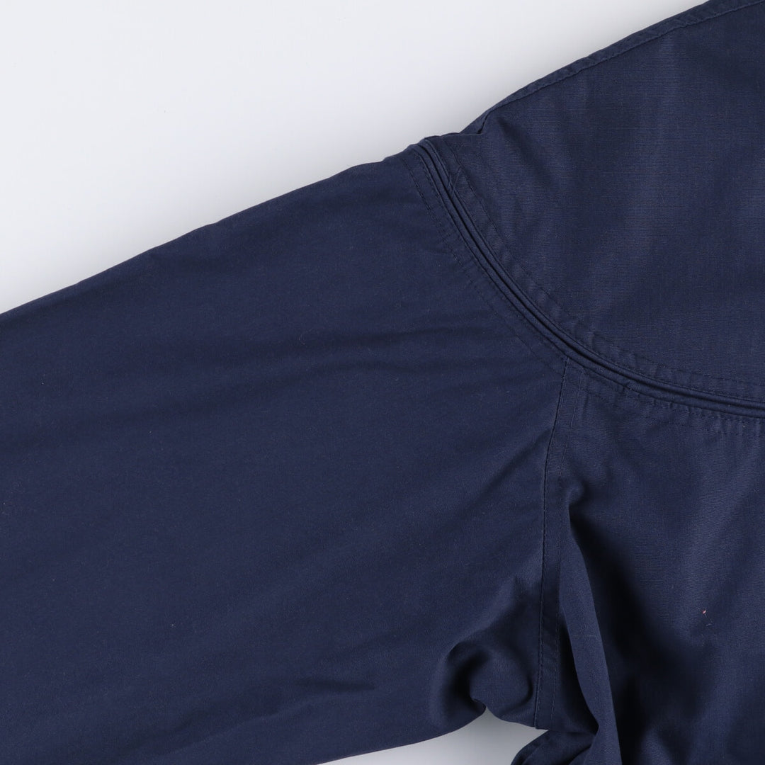 90s~00'S HABAND Derby Jacket Cup Shoulder Jacket Men's XL polyester navy blue type Vintage Second Hand