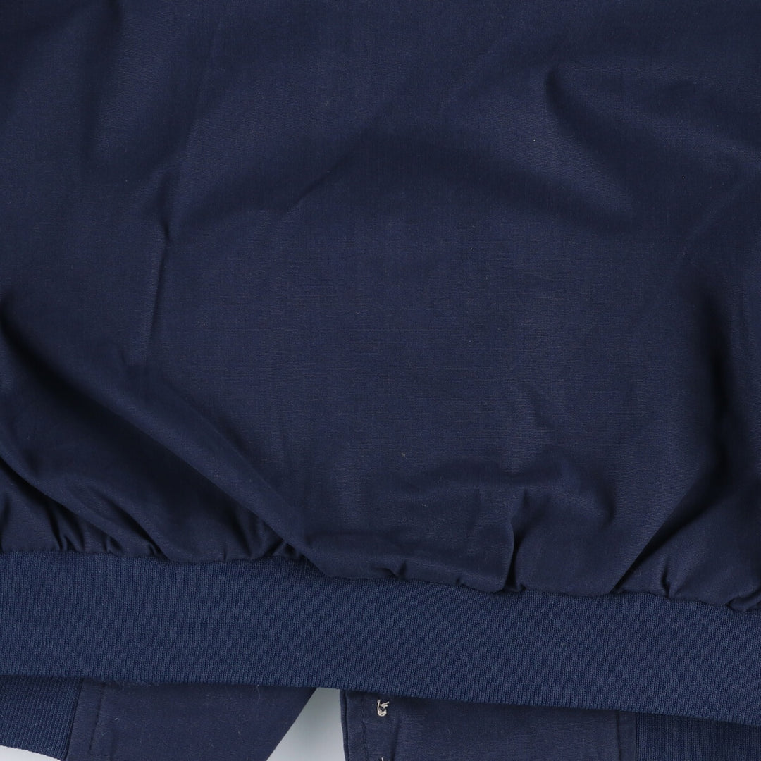 90s~00'S HABAND Derby Jacket Cup Shoulder Jacket Men's XL polyester navy blue type Vintage Second Hand