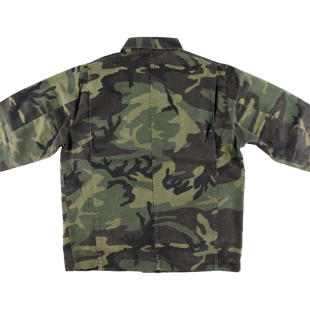 80s-90'S Liberty Camouflage Pattern Woodland Camo Hunting Jacket Made in USA Men's Size L Vintage unclear Khaki type Vintage Second Hand