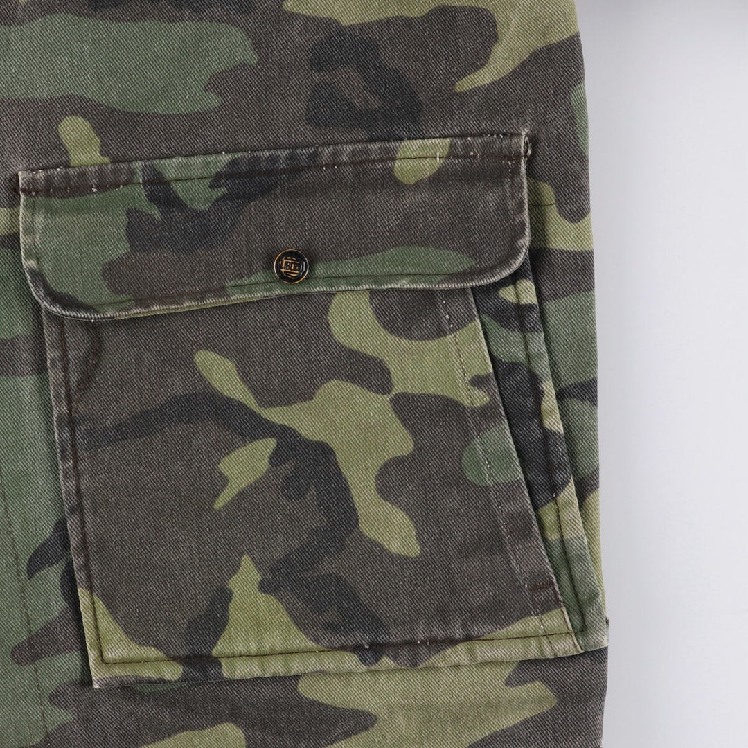 80s-90'S Liberty Camouflage Pattern Woodland Camo Hunting Jacket Made in USA Men's Size L Vintage unclear Khaki type Vintage Second Hand