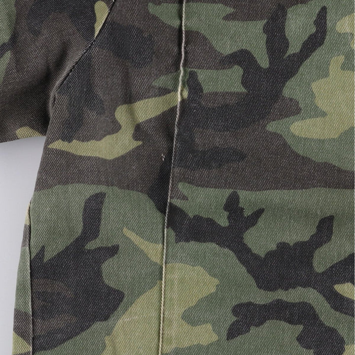 80s-90'S Liberty Camouflage Pattern Woodland Camo Hunting Jacket Made in USA Men's Size L Vintage unclear Khaki type Vintage Second Hand