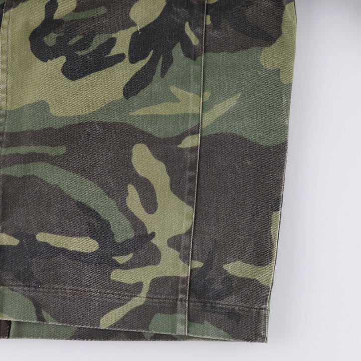 80s-90'S Liberty Camouflage Pattern Woodland Camo Hunting Jacket Made in USA Men's Size L Vintage unclear Khaki type Vintage Second Hand