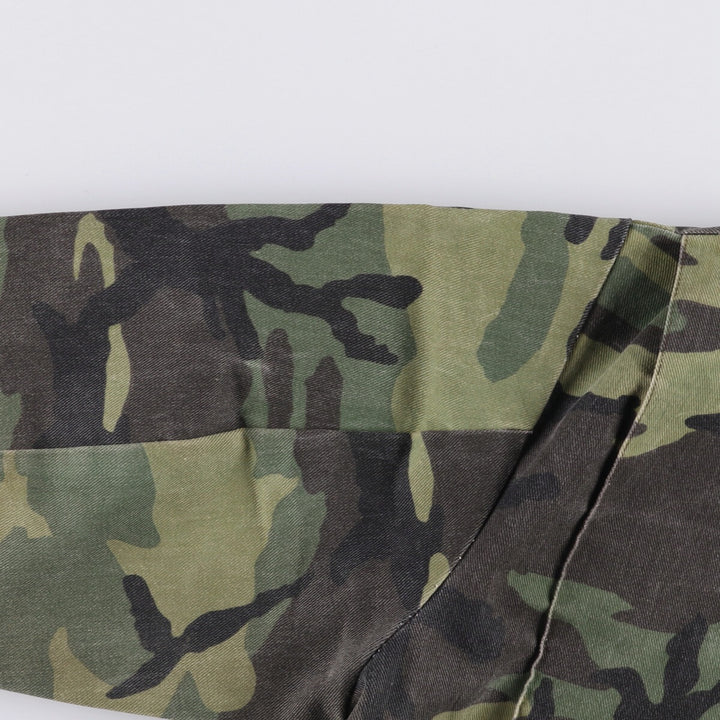 80s-90'S Liberty Camouflage Pattern Woodland Camo Hunting Jacket Made in USA Men's Size L Vintage unclear Khaki type Vintage Second Hand