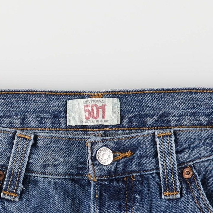 Levi's 501 straight denim pants for men, size W34 cotton blue type Vintage Second Hand
