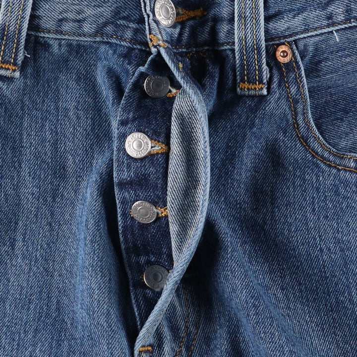 Levi's 501 straight denim pants for men, size W34 cotton blue type Vintage Second Hand
