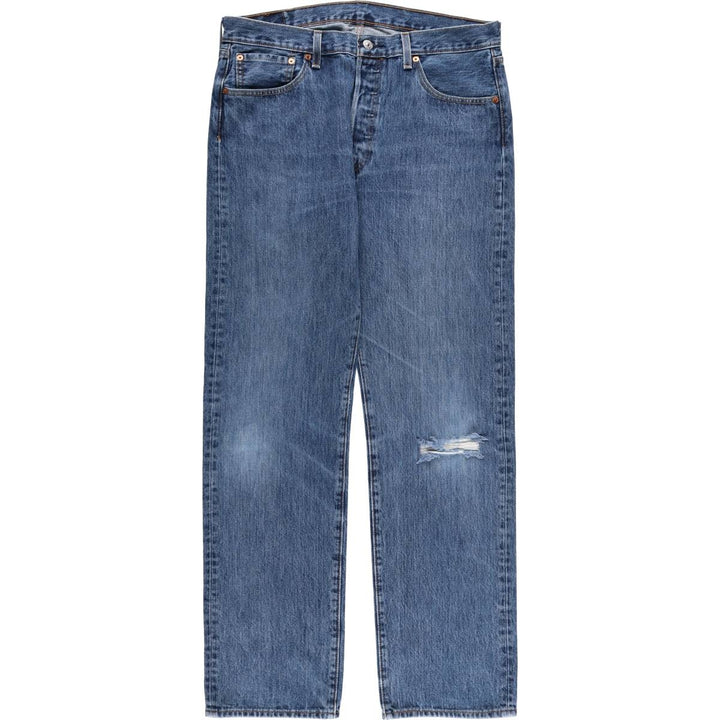Levi's 501 straight denim pants for men, size W35 cotton Blue type light blue Vintage Second Hand