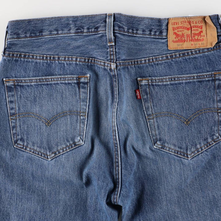 Levi's 501 straight denim pants for men, size W35 cotton Blue type light blue Vintage Second Hand