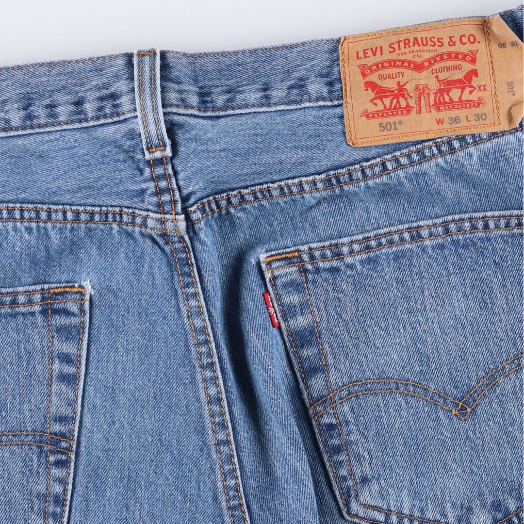 Levi's 501 straight denim pants for men, size W37 cotton blue type Vintage Second Hand