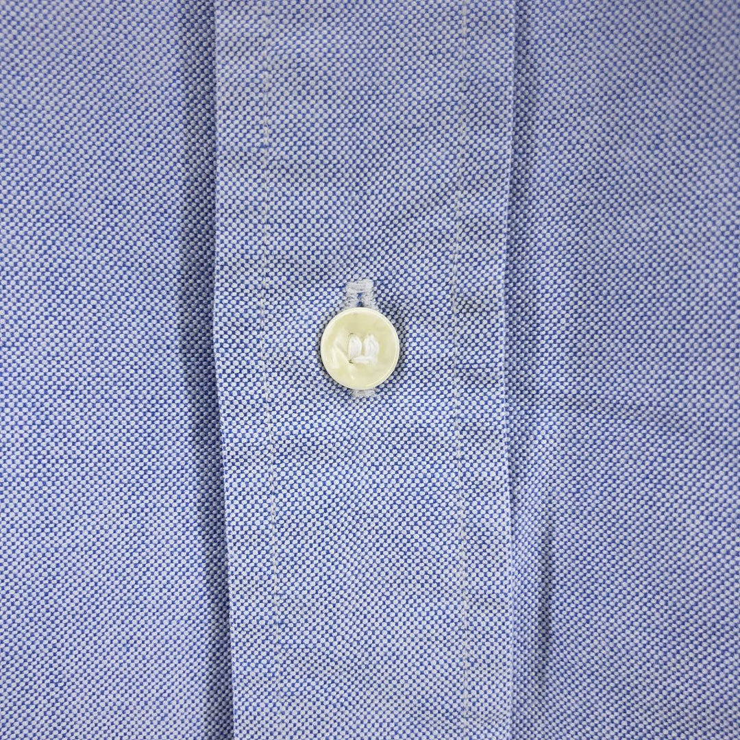 Ralph Lauren long sleeve button down shirt, men's size L cotton blue type Vintage Second Hand