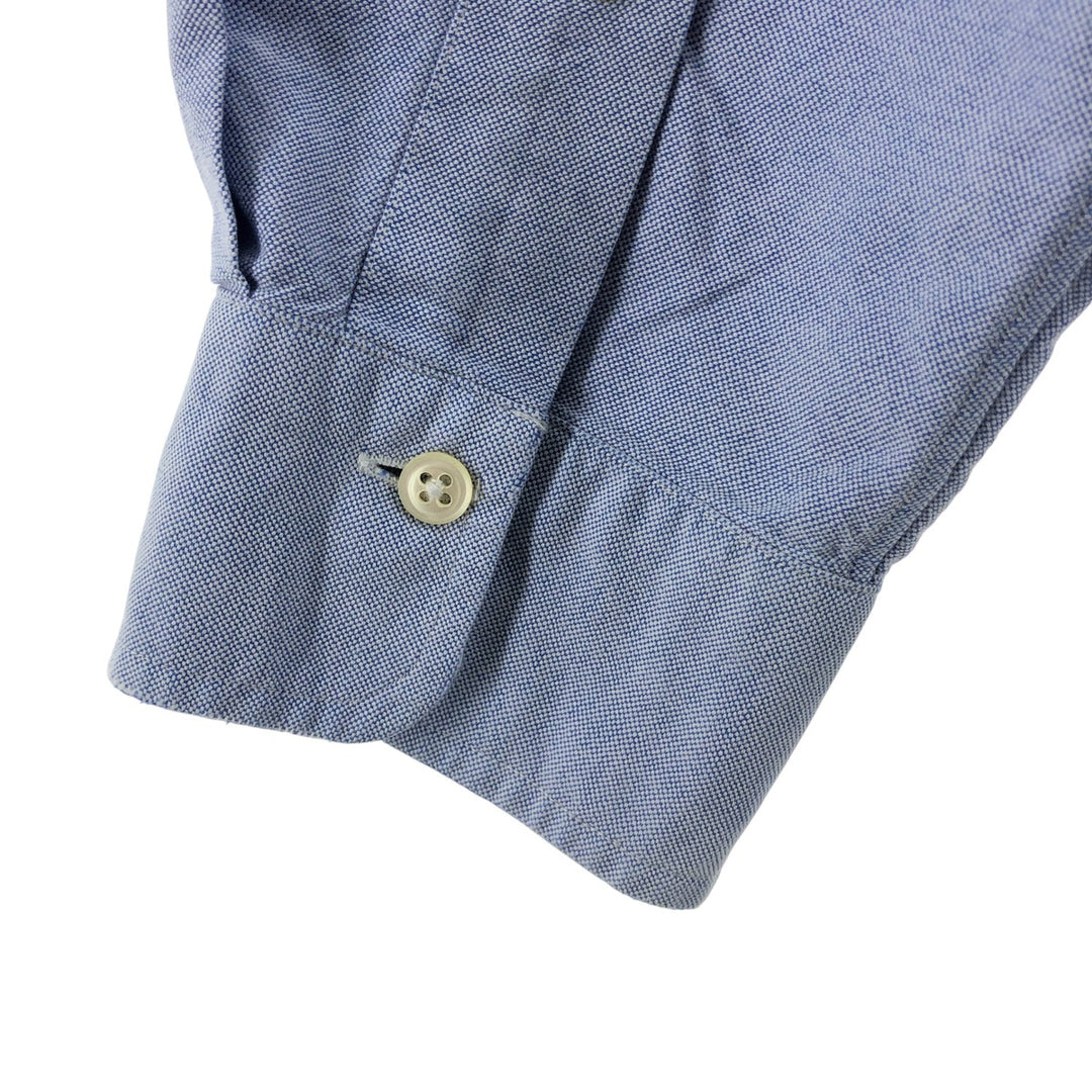 Ralph Lauren long sleeve button down shirt, men's size L cotton blue type Vintage Second Hand