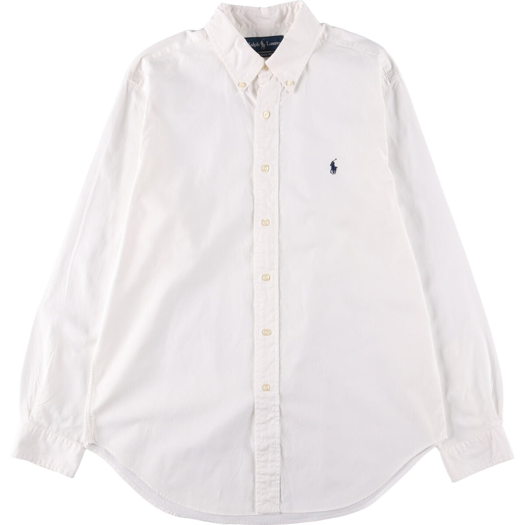 Ralph Lauren Classic Fit Long Sleeve Button Down Shirt, Men's Size L cotton white type Vintage Second Hand