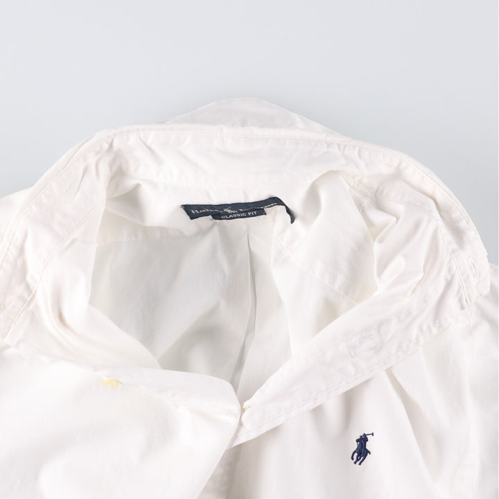 Ralph Lauren Classic Fit Long Sleeve Button Down Shirt, Men's Size L cotton white type Vintage Second Hand