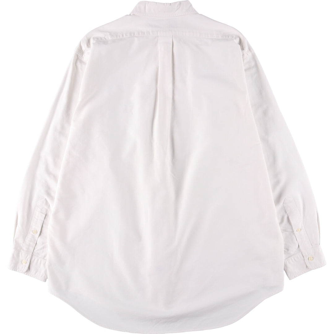 Ralph Lauren YARMOUTH long sleeve button down shirt, men's XL size cotton white type Vintage Second Hand