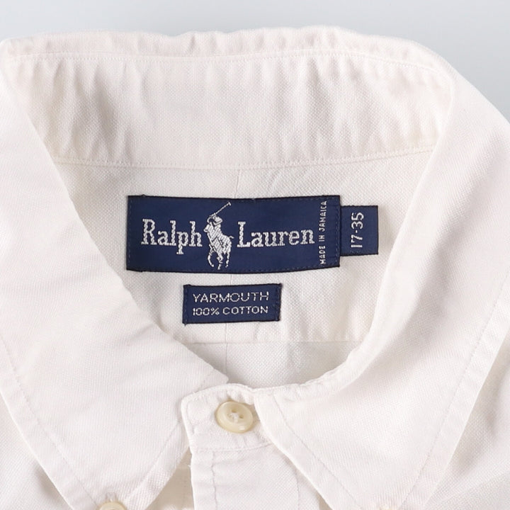 Ralph Lauren YARMOUTH long sleeve button down shirt, men's XL size cotton white type Vintage Second Hand