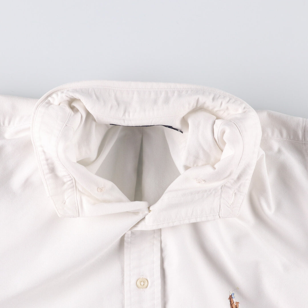 Ralph Lauren YARMOUTH long sleeve button down shirt, men's XL size cotton white type Vintage Second Hand