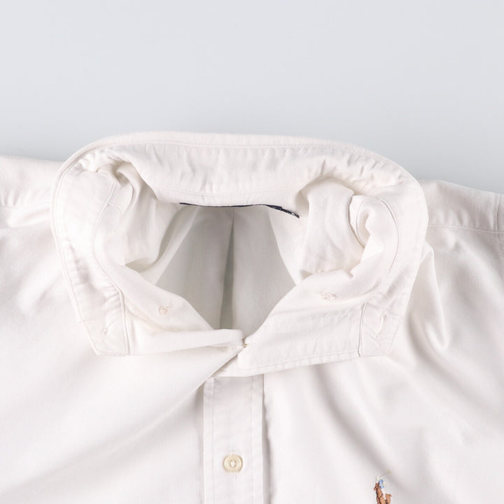 Ralph Lauren YARMOUTH long sleeve button down shirt, men's XL size cotton white type Vintage Second Hand