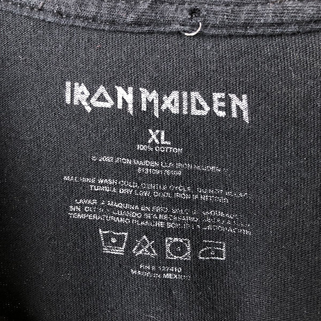 IRON MAIDEN Iron Maiden Band T-shirt Band T Men's XL size cotton black type Vintage Second Hand
