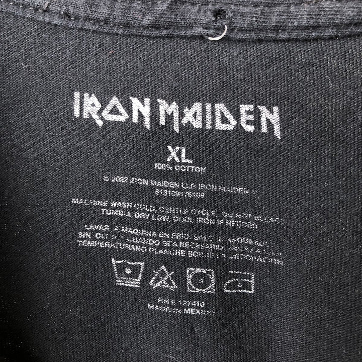 IRON MAIDEN Iron Maiden Band T-shirt Band T Men's XL size cotton black type Vintage Second Hand