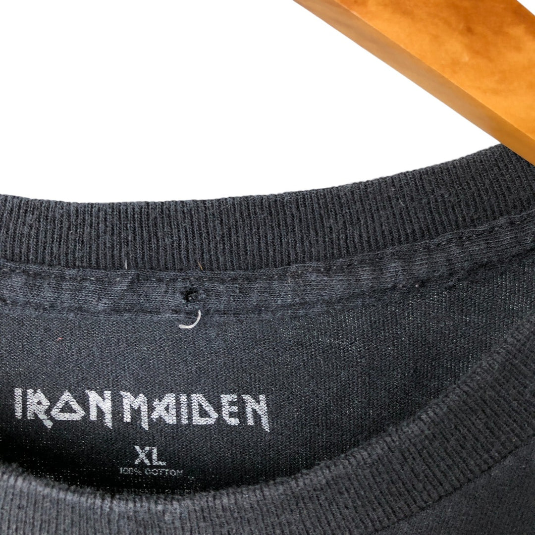 IRON MAIDEN Iron Maiden Band T-shirt Band T Men's XL size cotton black type Vintage Second Hand