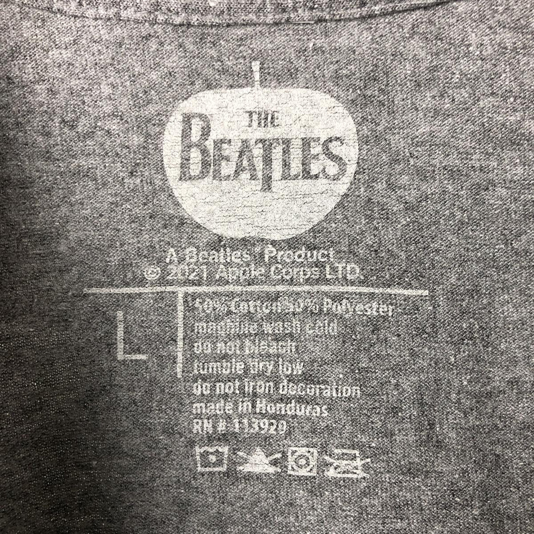 THE BEATLES The Beatles Band T-shirt Band T Men's L size cotton gray type Vintage Second Hand