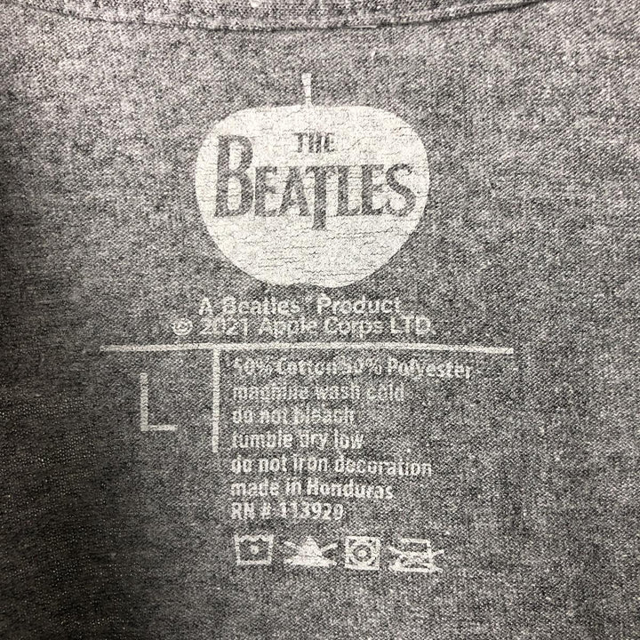 THE BEATLES The Beatles Band T-shirt Band T Men's L size cotton gray type Vintage Second Hand