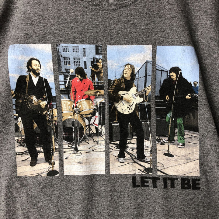 THE BEATLES The Beatles Band T-shirt Band T Men's L size cotton gray type Vintage Second Hand