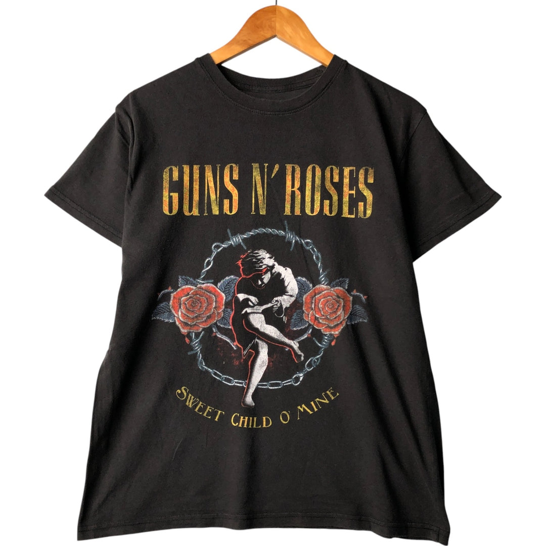 GUNS N' ROSES Guns N' Roses Band T-shirt Band T Men's L size cotton black type Vintage Second Hand