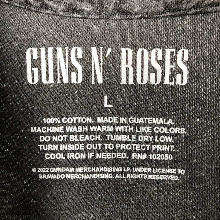 GUNS N' ROSES Guns N' Roses Band T-shirt Band T Men's L size cotton black type Vintage Second Hand