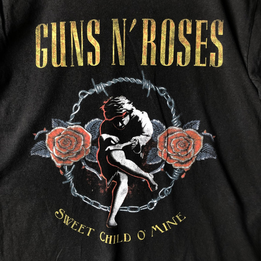 GUNS N' ROSES Guns N' Roses Band T-shirt Band T Men's L size cotton black type Vintage Second Hand