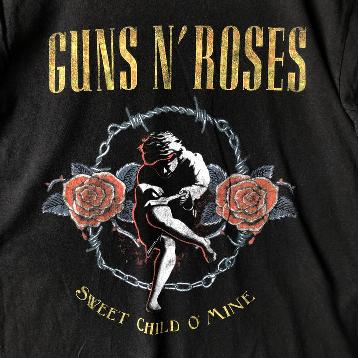 GUNS N' ROSES Guns N' Roses Band T-shirt Band T Men's L size cotton black type Vintage Second Hand