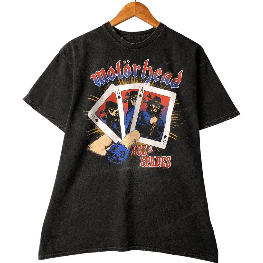 MOTORHEAD Motorhead Band T-shirt Band T Men's M size cotton Charcoal Vintage Second Hand