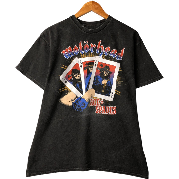 MOTORHEAD Motorhead Band T-shirt Band T Men's M size cotton Charcoal Vintage Second Hand