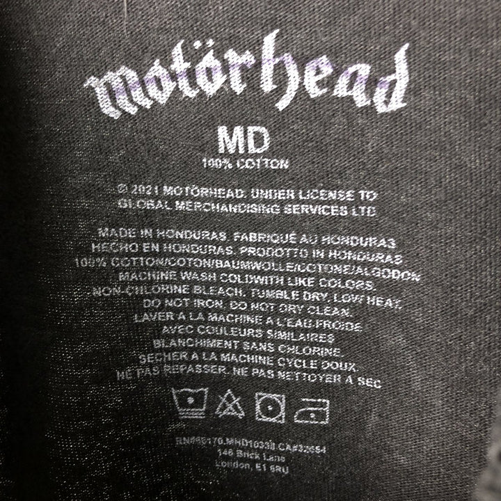 MOTORHEAD Motorhead Band T-shirt Band T Men's M size cotton Charcoal Vintage Second Hand
