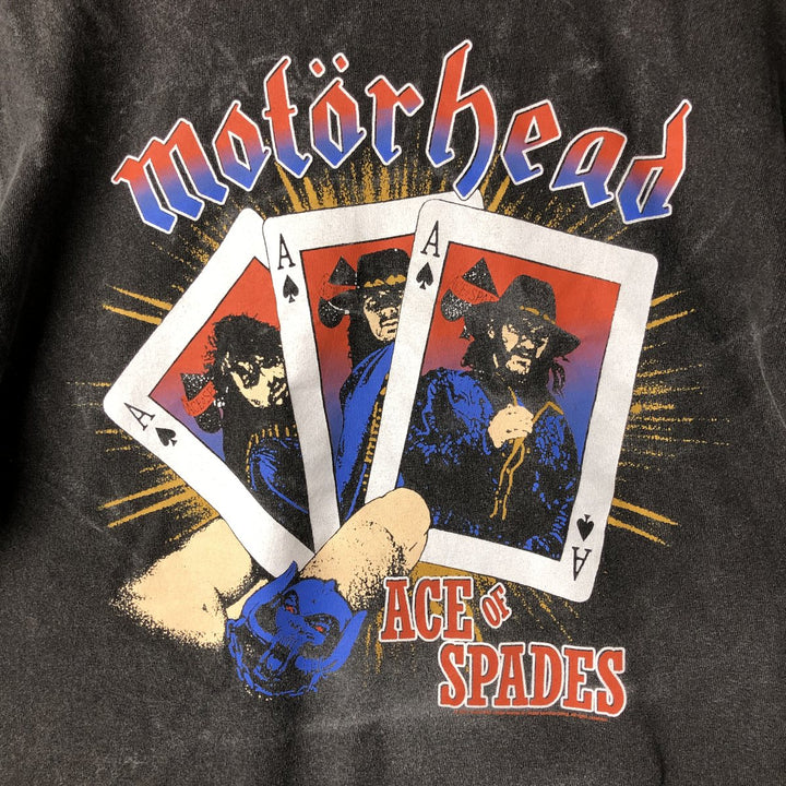 MOTORHEAD Motorhead Band T-shirt Band T Men's M size cotton Charcoal Vintage Second Hand