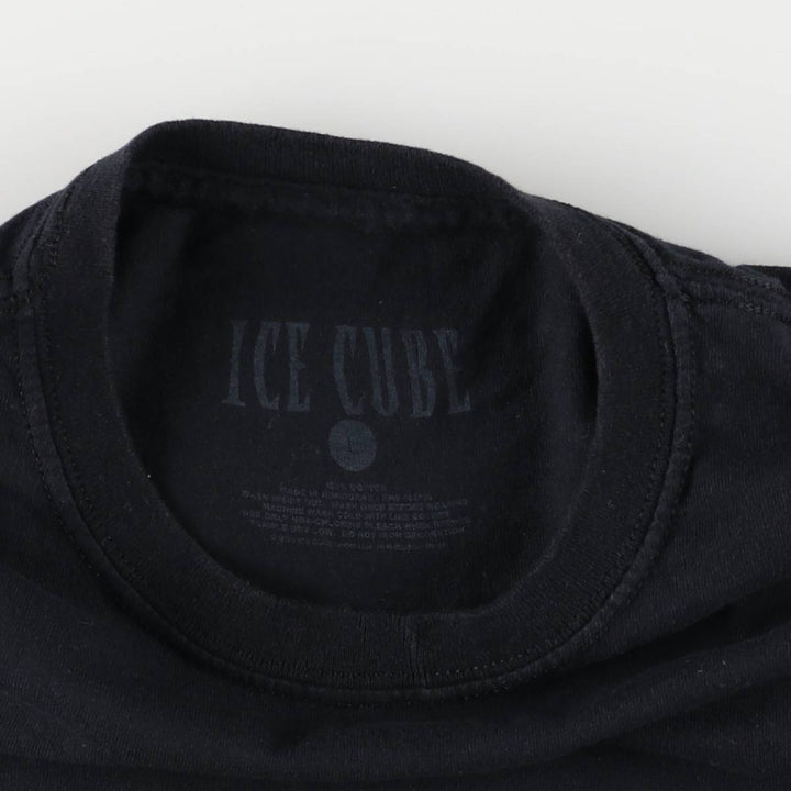 ICE CUBE Rap T-shirt, Men's L size cotton black type Vintage Second Hand