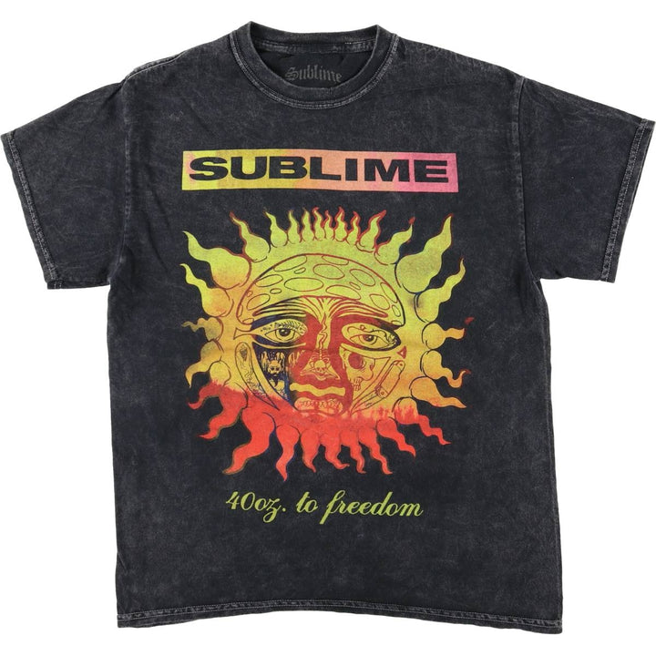 SUBLIME Band T-shirt, Men's M size cotton black type Vintage Second Hand